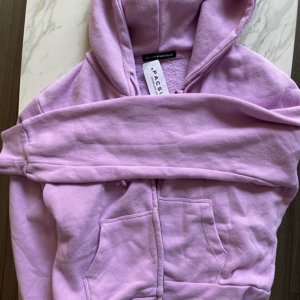 NWT Brandy Melville Crystal Hoodie Lilac